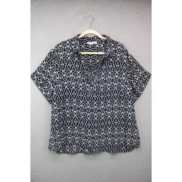 Rose & Olive Short Sleeve Hi-Lo Blouse-Size 2X-BOHO - Picture 1 of 10